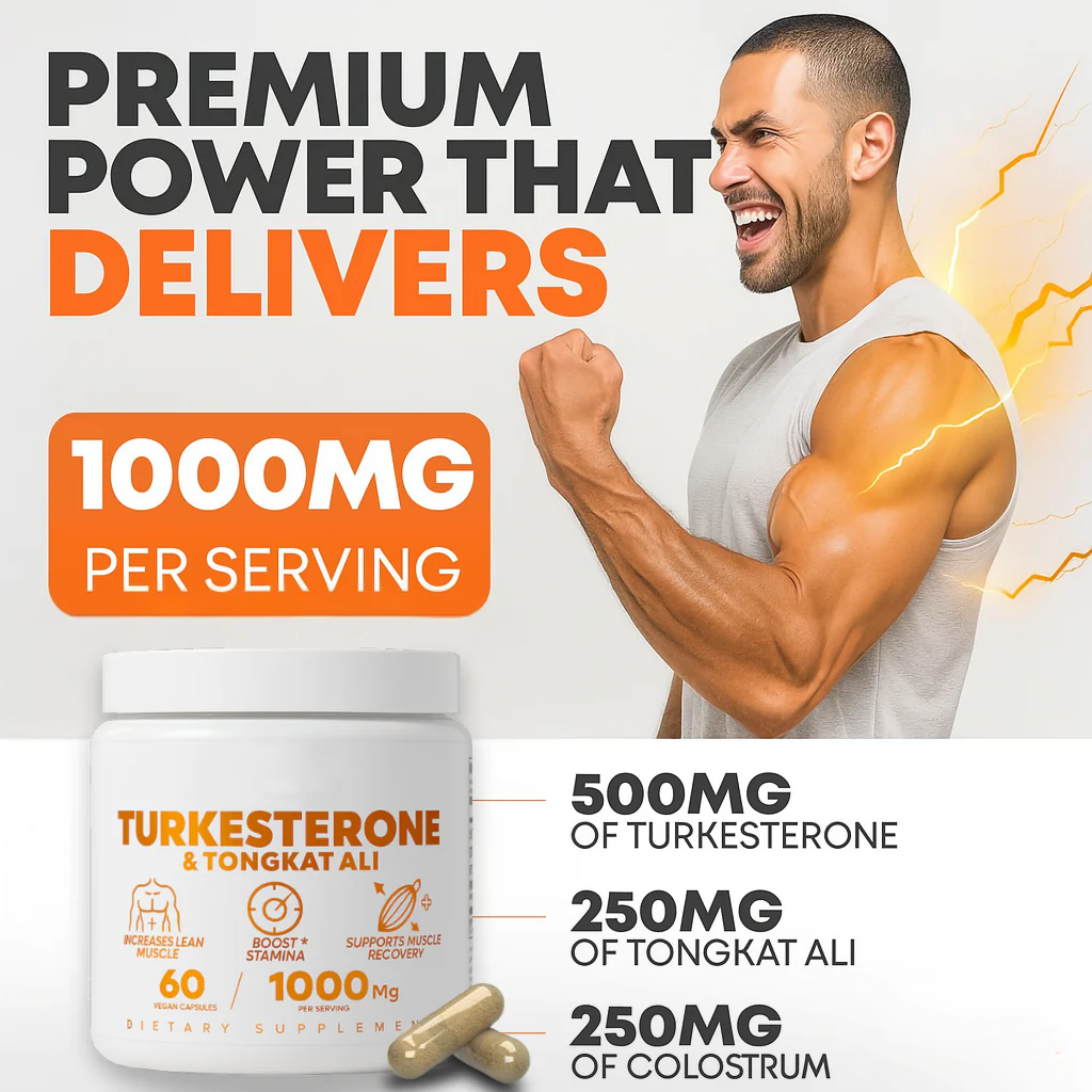 Turkesterone & Tongkat Ali - Natural Testosterone Support TEST