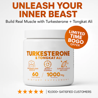 Turkesterone & Tongkat Ali - Natural Testosterone Support TEST