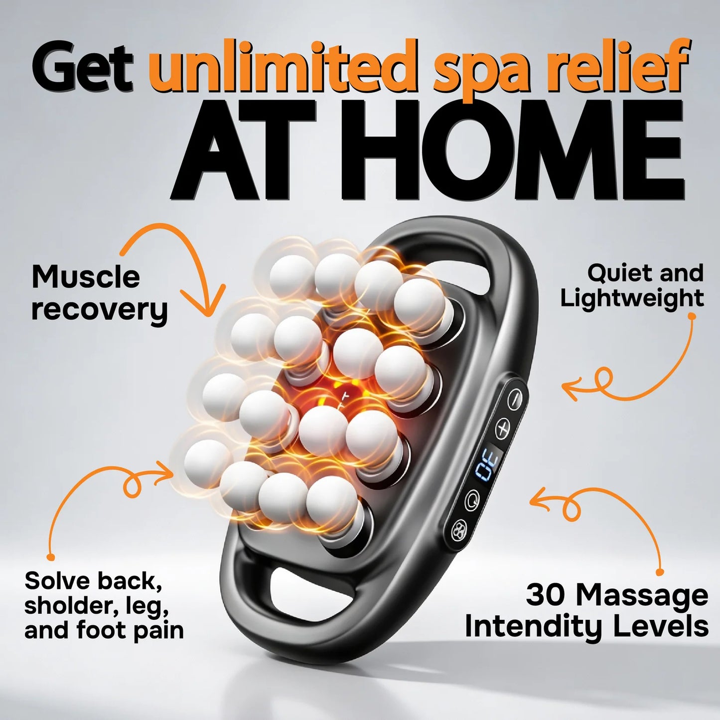 16-Head Deep Tissue Massage Gun for Muscle Recovery