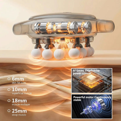 16-Head Deep Tissue Massage Gun for Muscle Recovery