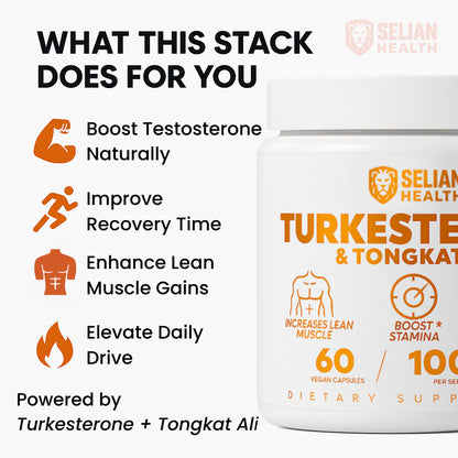 Turkesterone & Tongkat Ali - Natural Testosterone Support TEST