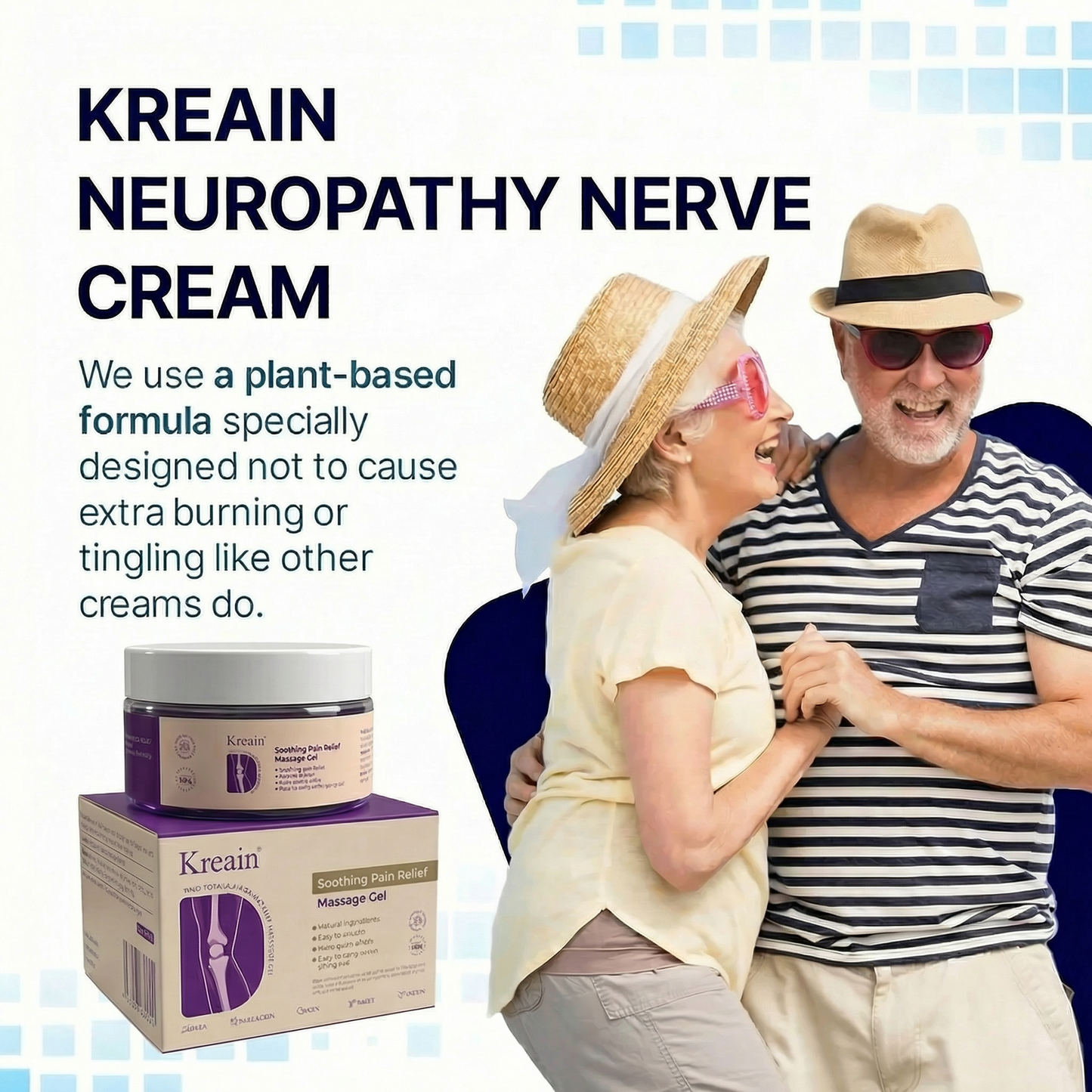 KREAIN Neuropathy Cream - Soothing Cream for Feet, Legs, Hands