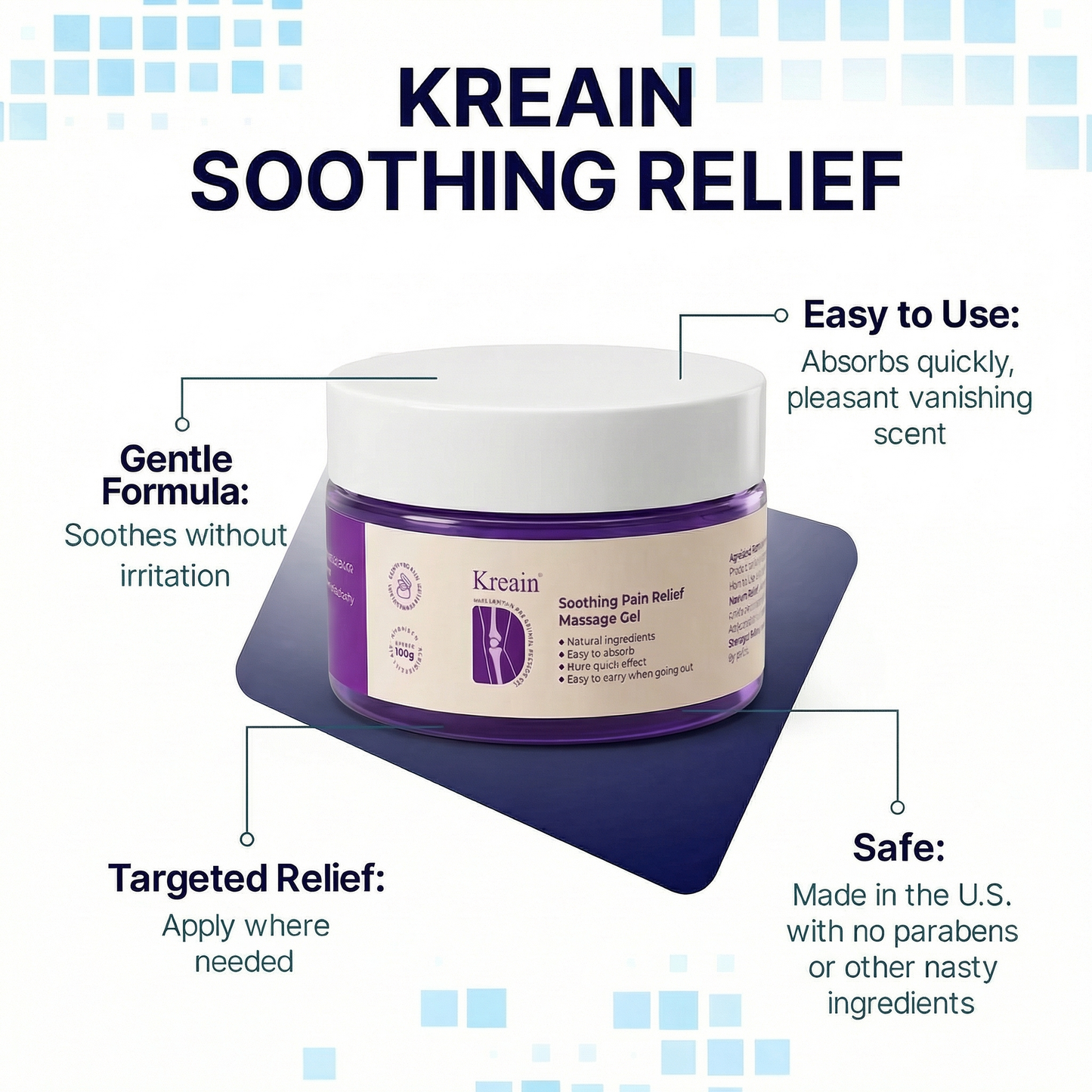 KREAIN Neuropathy Cream - Soothing Cream for Feet, Legs, Hands